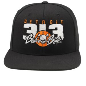 Detroit Bad Boys Flat Bill Snapback Cap - 313