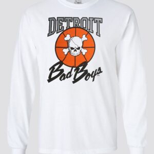 Detroit Bad Boys Long Sleeve T-Shirt - White