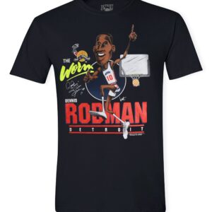 Dennis "The Worm" Rodman Caricature T-Shirt in Black