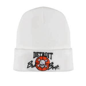Detroit Bad Boys Classic White Cuffed Beanie