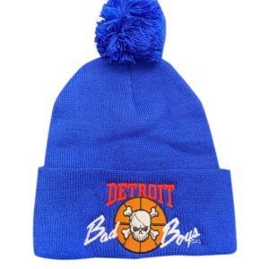 Detroit Bad Boys Cuffed Beanie with Pom - Royal