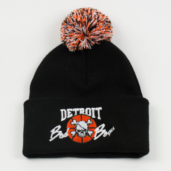 Wholesale * Detroit Bad Boys Multi-colored Pom Beanie